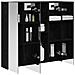 Mobiletto per specchio da bagno Rovere Nero 70 x 14,5 x 70 cm - Foto miniatura 3