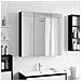 Mobiletto per specchio da bagno Rovere Nero 70 x 14,5 x 70 cm - Foto miniatura 4
