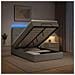 Letto Ottomano con Materasso e LED Grigio Chiaro 120 x 190 cm - Foto miniatura 2