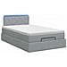 Letto Ottomano con Materasso e LED Grigio Chiaro 120 x 190 cm - Foto miniatura 9