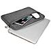 Custodia per Tablet fino a 15.6" in Camoscio Artificiale e Fleece Colore Grigio - Foto miniatura 3
