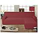 Copridivano Genius Con Penisola Chaise Longue Modello Swing Colore Bordeaux Destra Bordeaux - Foto miniatura 1
