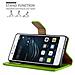 Custodia Compatibile Con Huawei P9 Lite In Verde Erbe - Coperchio Protettiva Con Chiusura Magnetica, Funzione Stand E Tasca Per Le Carte - Foto miniatura 9