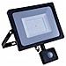 V-tac Pro Vt-20-s Faro Led 20w Ultra Slim Nero Con Sensore Pir Bianco Caldo 3000k Ip65 - Sku 451 - Foto miniatura 1