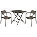 Romanus - Set Tavolo In Metallo Cm 70 X 70 X 72 H Con 2 Poltrone Aviim - Foto miniatura 1