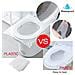 50 Pc Disposable Toilet Seat Coperture In Plastica Antibatterico Portatile Impermeabile Banale Della Sede Di Copertura Per I Bambini Incinta Ospedale Di Viaggio Public Toilet Hotel Confezione Singola Tasca Formato - Foto miniatura 2