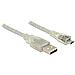 1m, USB2.0-A / USB2.0 Micro-B 1m USB A Micro-USB B Trasparente cavo USB - Foto miniatura 1