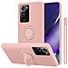 Custodia Compatibile Con Samsung Galaxy Note 20 Ultra In Liquid Rosa - Coperchio Protettivo In Silicone Tpu Flessibile Con Anello - Foto miniatura 1