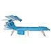 Lettino Prendisole Pieghevole Cuscino E Tettuccio Regolabile 4 Angoli Di Reclinazione Con Organizer Blu, Ogs48-b - Foto miniatura 1