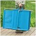 Lettino Prendisole Pieghevole Cuscino E Tettuccio Regolabile 4 Angoli Di Reclinazione Con Organizer Blu, Ogs48-b - Foto miniatura 4