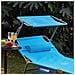 Lettino Prendisole Pieghevole Cuscino E Tettuccio Regolabile 4 Angoli Di Reclinazione Con Organizer Blu, Ogs48-b - Foto miniatura 10