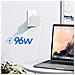 Caricabatterie Usb-c Per Macbook E Ipad Carica Rapida 96w Compatto Bianco - Foto miniatura 2