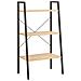 Scaffale Autoportante 3 Ripiani Marrone Chiaro Nero 56x35x108cm - Foto miniatura 2