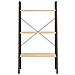 Scaffale Autoportante 3 Ripiani Marrone Chiaro Nero 56x35x108cm - Foto miniatura 3
