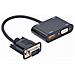 Adattatore Audio/da Vga A Hdmi Cablexpert, Nero - A-vga-hdmi-02 - Foto miniatura 1