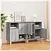 Credenze 2pz Grigio Sonoma 60x35x70 Cm In Legno Multistrato - Foto miniatura 3