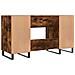 Scrivania Rovere Fumo 140x50x75 Cm In Legno Multistrato - Foto miniatura 8