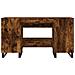 Scrivania Rovere Fumo 140x50x75 Cm In Legno Multistrato - Foto miniatura 9