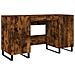 Scrivania Rovere Fumo 140x50x75 Cm In Legno Multistrato - Foto miniatura 1