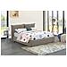 Letto Matrimoniale Gabriella, Letto Contenitore Con Rivestimento In Tessuto, 100% Made In Italy, Apertura Frontale, Adatto Per Materasso Cm 160x200, Tortora - Foto miniatura 1
