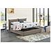 Letto Matrimoniale Gabriella, Letto Contenitore Con Rivestimento In Tessuto, 100% Made In Italy, Apertura Frontale, Adatto Per Materasso Cm 160x200, Tortora - Foto miniatura 3