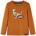 Maglietta Da Bambino A Maniche Lunghe Con Stampa Dinosauro Cognac 116 - Foto miniatura 1