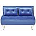 Divano Letto 2 Posti Vestfold Velluto Blu Marino - Foto miniatura 7