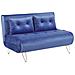 Divano Letto 2 Posti Vestfold Velluto Blu Marino - Foto miniatura 9