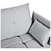 Divano Angolare 4 Posti Tomra Tessuto Grigio Chiaro Lato Destro - Foto miniatura 4