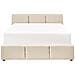 Letto Contenitore Velluto Bousse 140 X 200 Cm Beige Chiaro - Foto miniatura 2