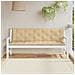 Cuscini Panca Giardino 2pz Beige Mélange 180x50x7 Cm Tessuto - Foto miniatura 3