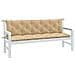 Cuscini Panca Giardino 2pz Beige Mélange 180x50x7 Cm Tessuto - Foto miniatura 1