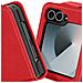 Cover Per Samsung Z Flip6 Pelle Vegan Pieghevole Linguetta Magnetica - Foto miniatura 4