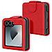 Cover Per Samsung Z Flip6 Pelle Vegan Pieghevole Linguetta Magnetica - Foto miniatura 5