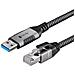 Cavo Usb 3.0 Tipo A Maschio A Ethernet Rj45 Maschio 1m - Foto miniatura 1