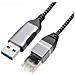 Cavo Usb 3.0 Tipo A Maschio A Ethernet Rj45 Maschio 1m - Foto miniatura 3