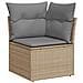 Set Divani Da Giardino 7 Pz Con Cuscini Beige In Polyrattan - Foto miniatura 6