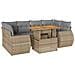 Set Divani Da Giardino 7 Pz Con Cuscini Beige In Polyrattan - Foto miniatura 1