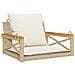 Panchina A Dondolo Con Cuscini Beige 63x62x40 Cm In Polyrattan - Foto miniatura 1