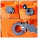 Materasso Campeggio Gonfiabile 1 Persona Arancione 190x58x6 cm - Foto miniatura 4