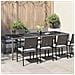 Tavolo da Pranzo per Giardino Grigio 250x100x75 cm Polyrattan - Foto miniatura 2
