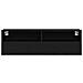 Mobile TV a Parete Nero Rovere 100x30x30 cm Legno Ingegnerizzato - Foto miniatura 6