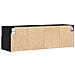 Mobile TV a Parete Nero Rovere 100x30x30 cm Legno Ingegnerizzato - Foto miniatura 8