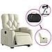 Poltrona Alzapersona Reclinabile Crema in Similpelle - Foto miniatura 6
