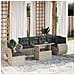 Set Divani da Giardino 7pz con Cuscini Grigio Chiaro Polyrattan - Foto miniatura 2
