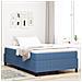 Letto Box Spring con Materasso Blu 120x200 cm Fodera in Corduroy - Foto miniatura 2