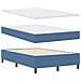 Letto Box Spring con Materasso Blu 120x200 cm Fodera in Corduroy - Foto miniatura 6