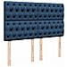Struttura Letto Pouf con Materasso Blu 140x190 cm in Tessuto - Foto miniatura 9