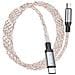Originale Cavo Dati E Ricarica U112 3a Usb-c To Usb-c Fast Charge 60w 1m Led Per Smartphone - Foto miniatura 3
