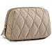 Nuovo Beauty Case Trapuntato Impermeabile Brown - Foto miniatura 2